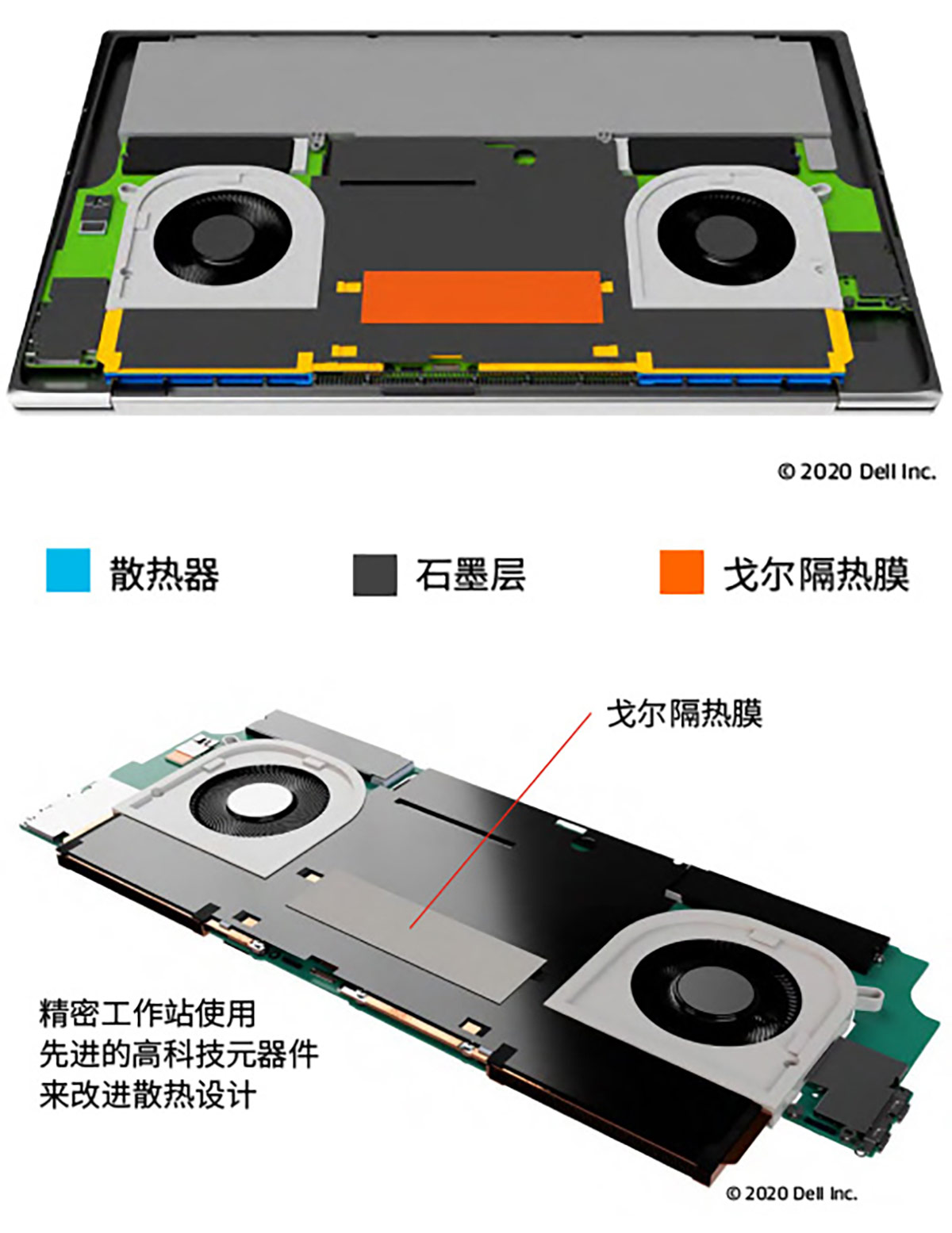 戴爾筆記本散熱膜橫截面