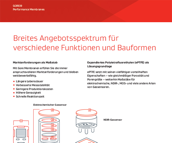 Produktinformationen zu GORE? Protective Vents und GORE? Performance Membranes